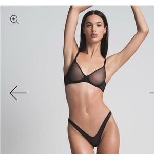 NWT SKIMS Mesh Micro Dipped Thong Panties